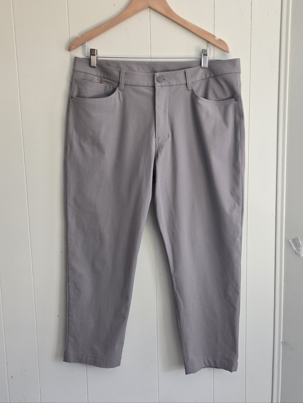 Lululemon Gray Men's Straight-Leg Pants-Size 35w